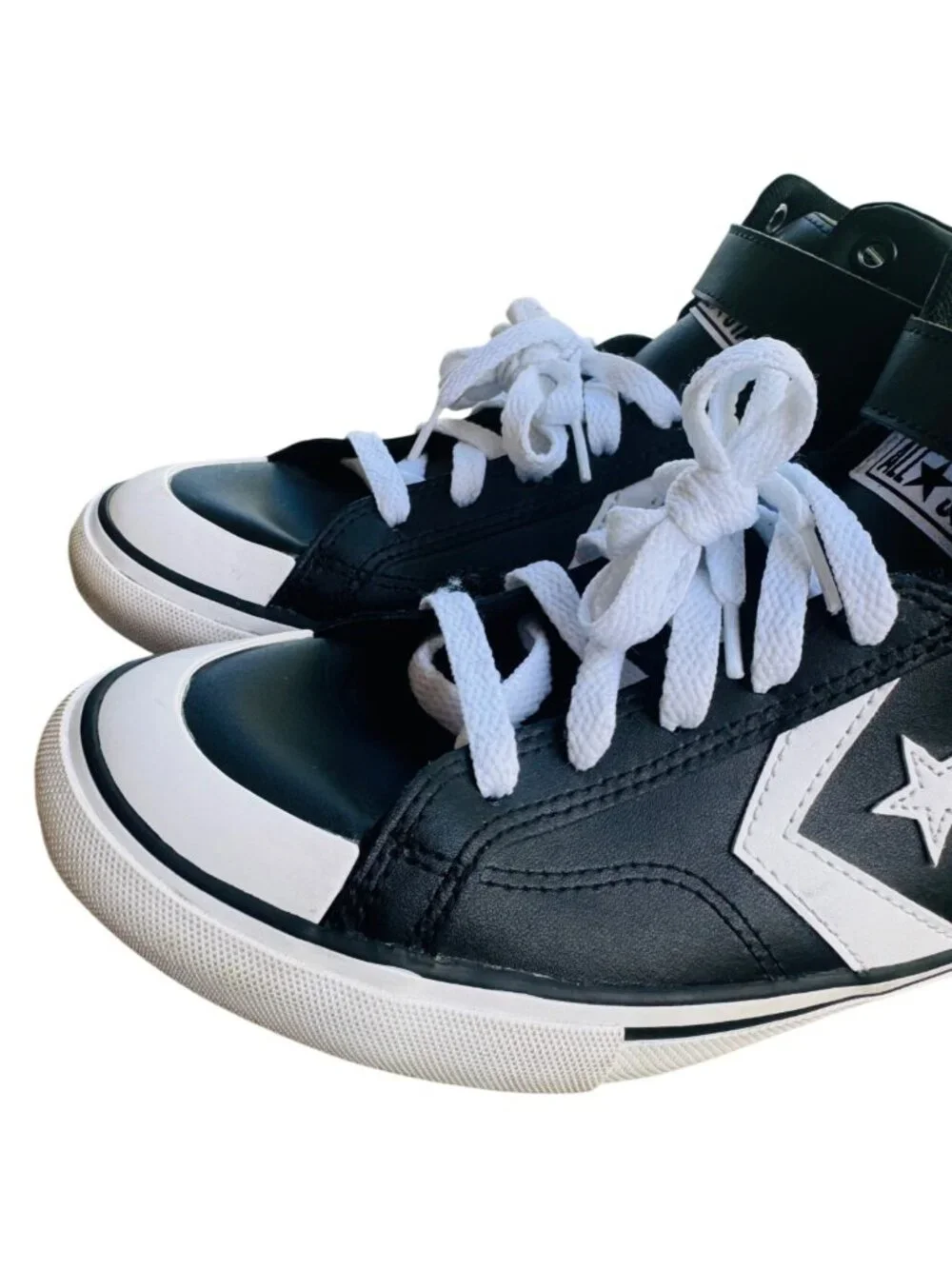 Converse Kids Pro Blaze Strap Black White High-Top Sneakers Size 5.5 US